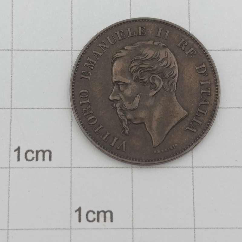 1867 Italy 5 Centesimi - XF+