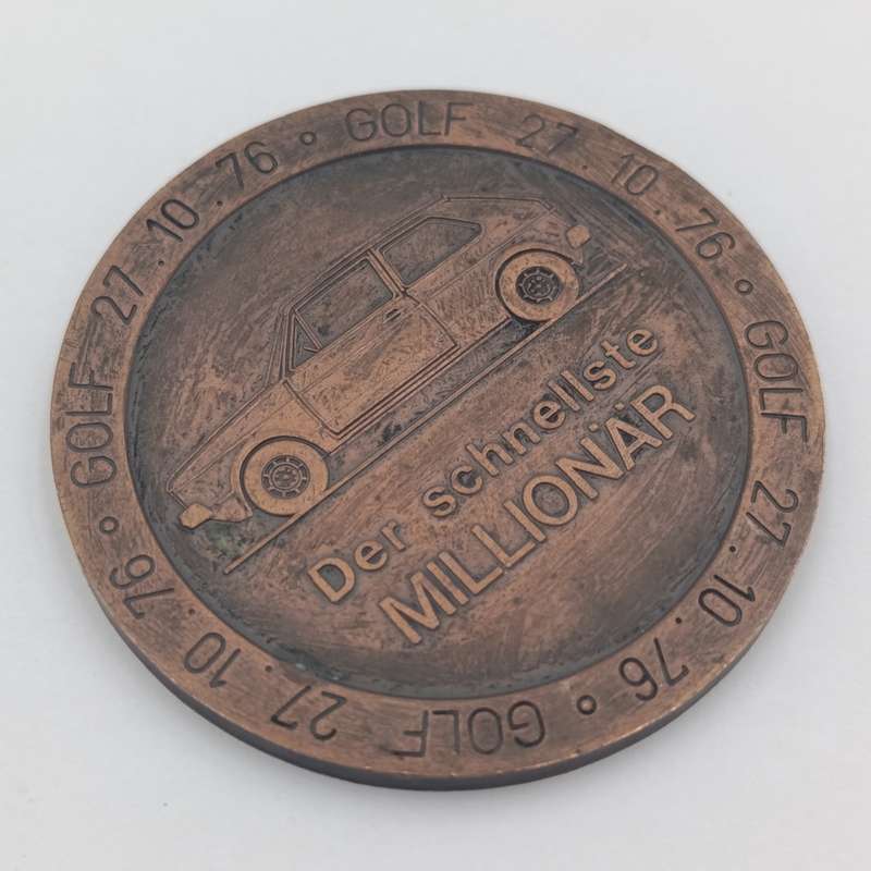 Der Schnellste Millionar VW Golf medallion  27-10-1976