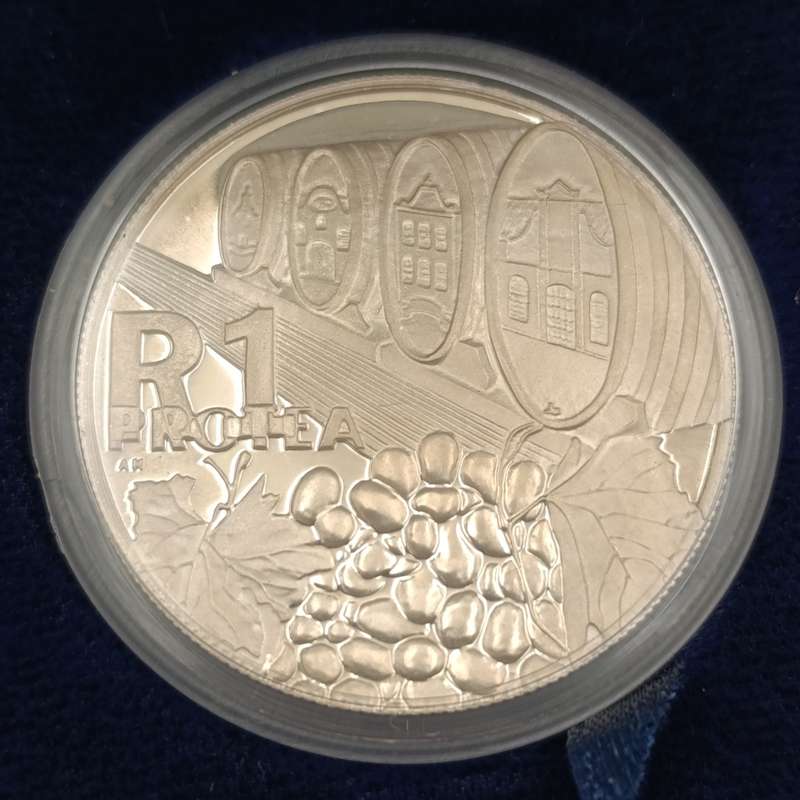 Wine Industry silver Protea R1 Proof 2000 - mintage 1519