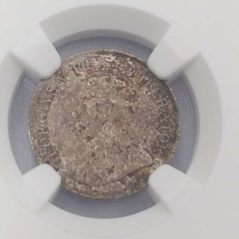 1933 SA Union silver 3d tickey graded MS62 by NGC