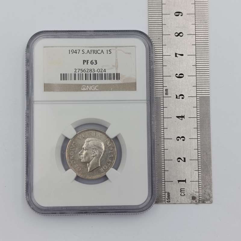 1947 SA Union Proof 1 Shilling graded PF63 by NGC