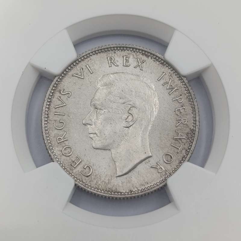 1947 SA Union Silver Proof 2 Shilling graded PF 64 by NGC