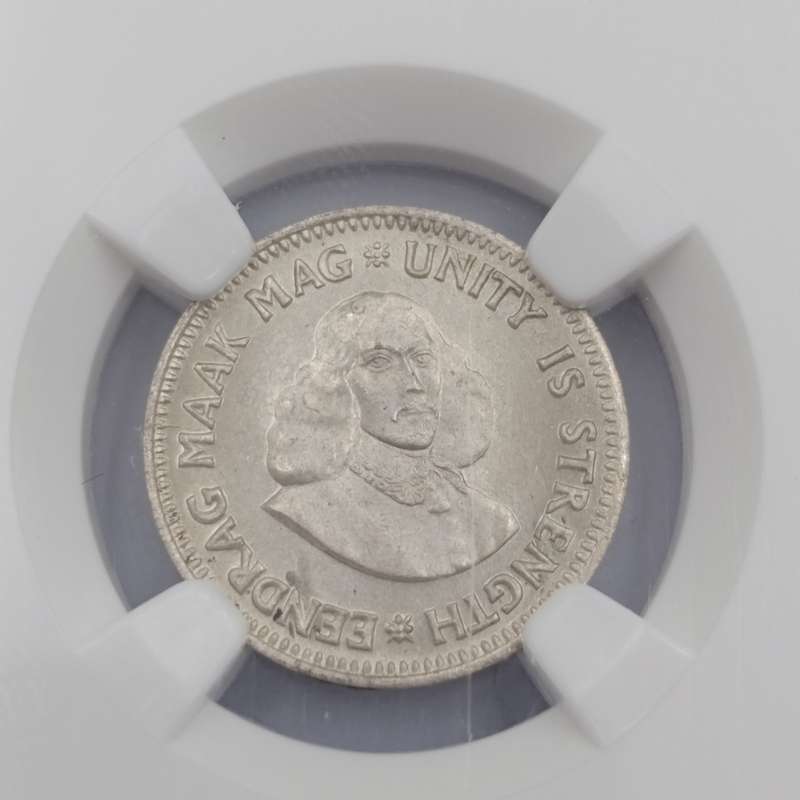 1962 RSA Silver 2 1/2 cent graded MS66 by NGC