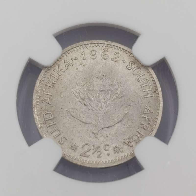 1962 RSA Silver 2 1/2 cent graded MS66 by NGC