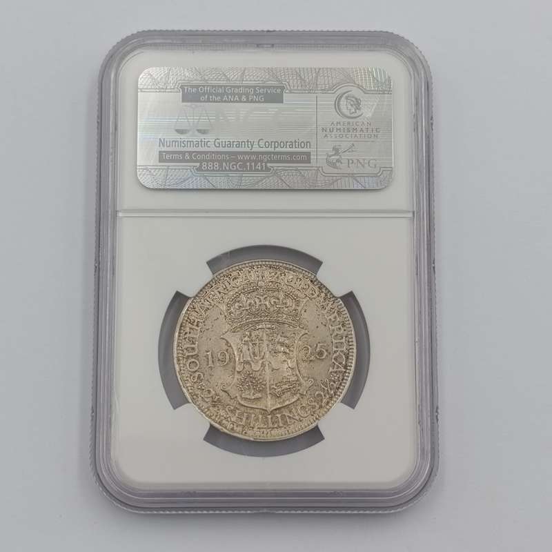 1925 SA Union 2 1/2 Shilling half crown graded AU 55 by NGC