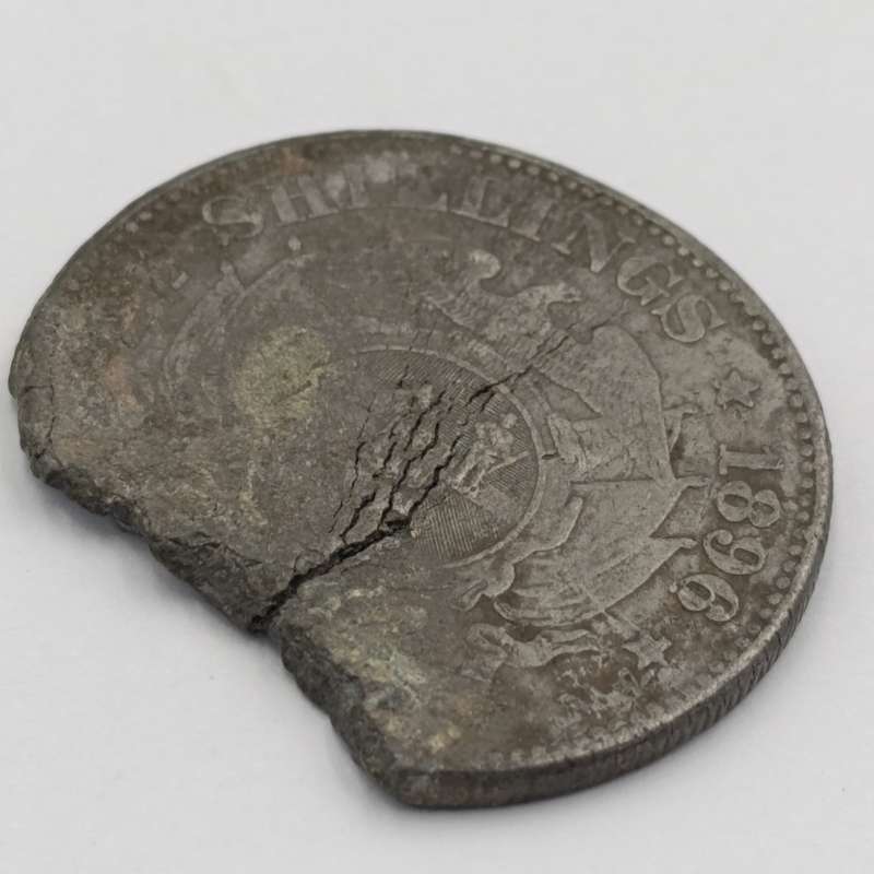 1896 ZAR Kruger half crown lead prison copy