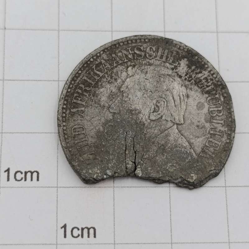 1896 ZAR Kruger half crown lead prison copy