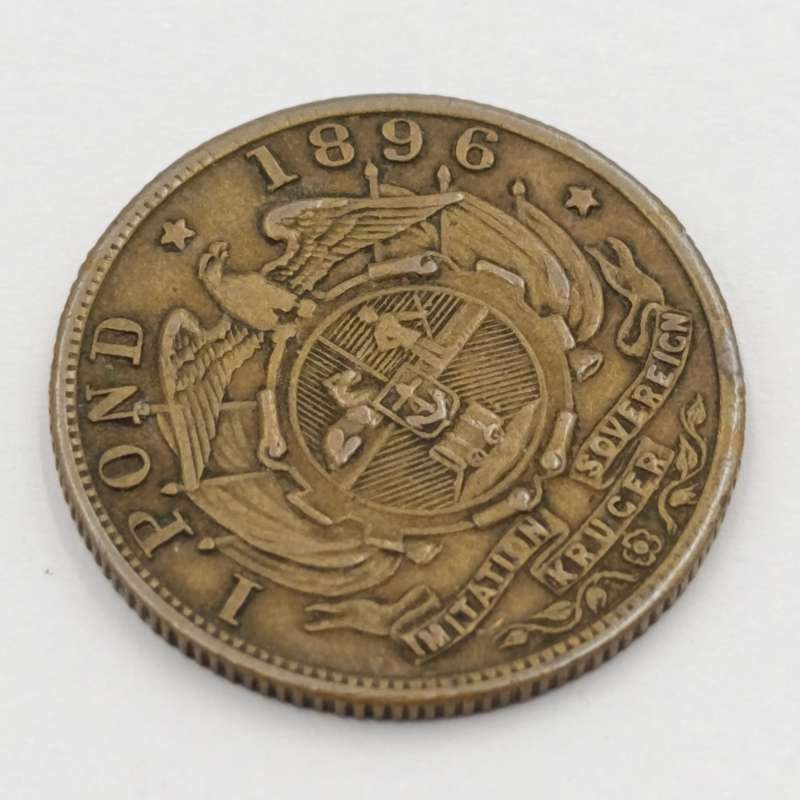 1896 Paul Kruger imitation brass sovereign token