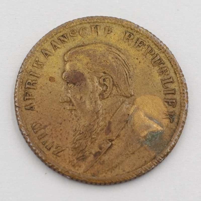 1896 Paul Kruger imitation brass sovereign token