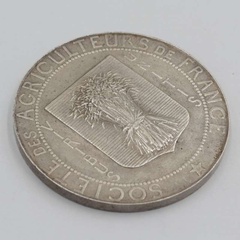Antique 1913 Society of farmers of France medal - won by Mr. Jacques Weiss