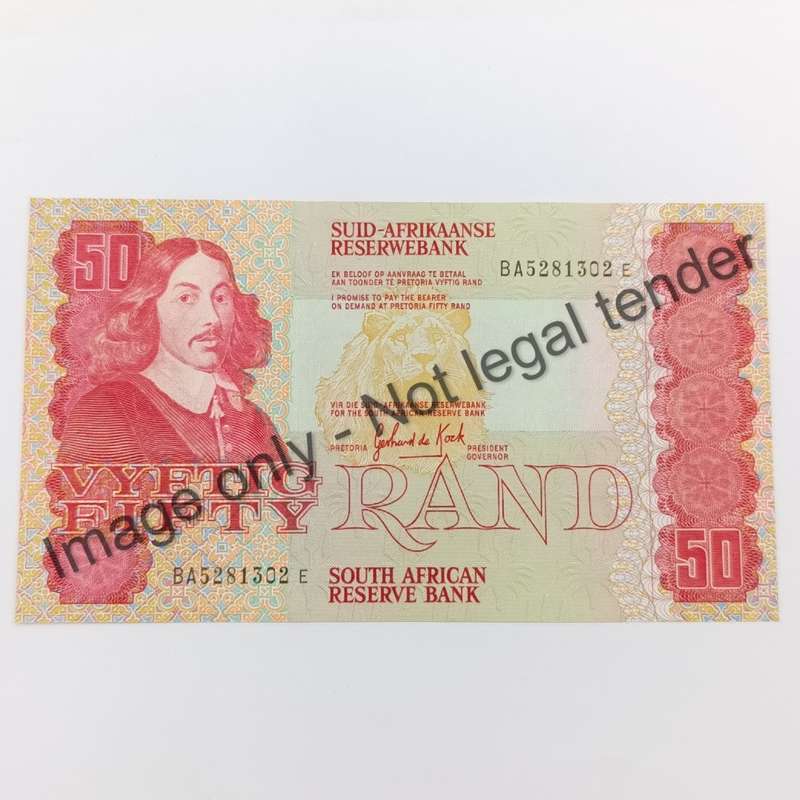 Gerhard de Kock R50 banknote - scarce BA series