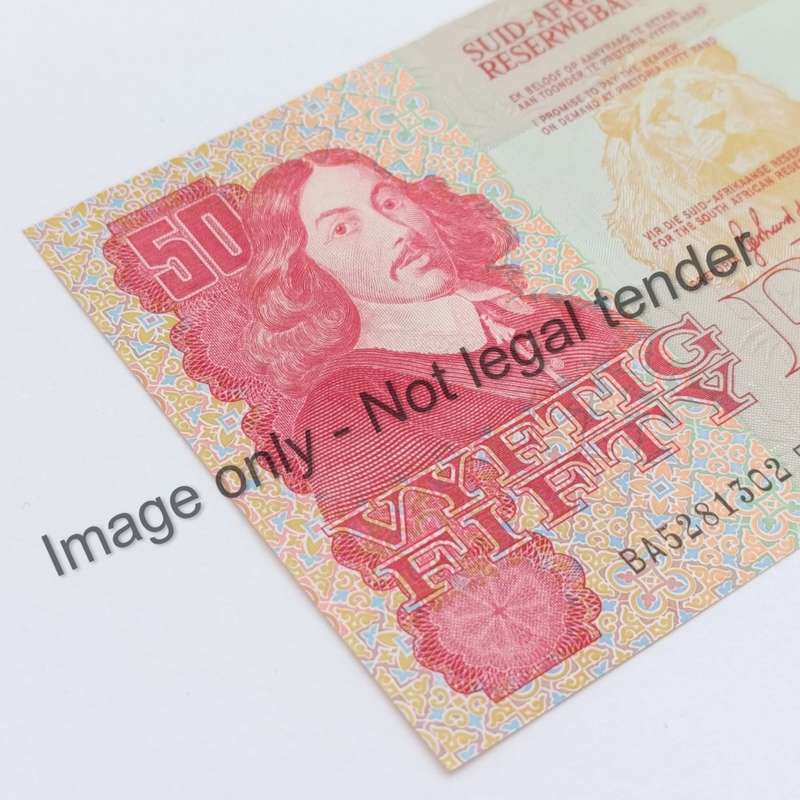 Gerhard de Kock R50 banknote - scarce BA series