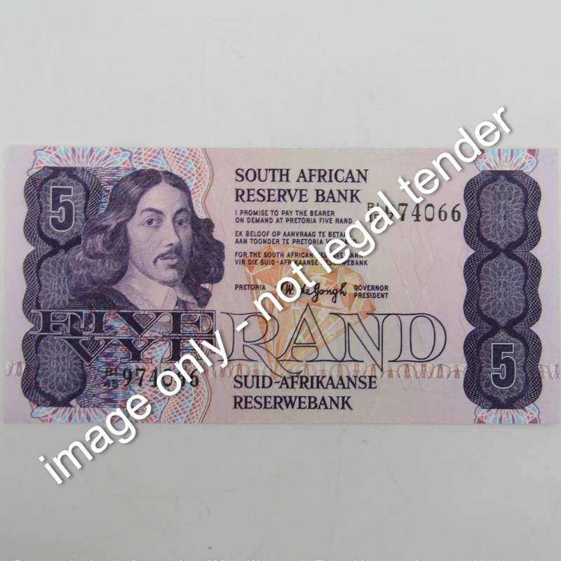 TW de Jongh 1978 4th Issue R5 note - uncirculated