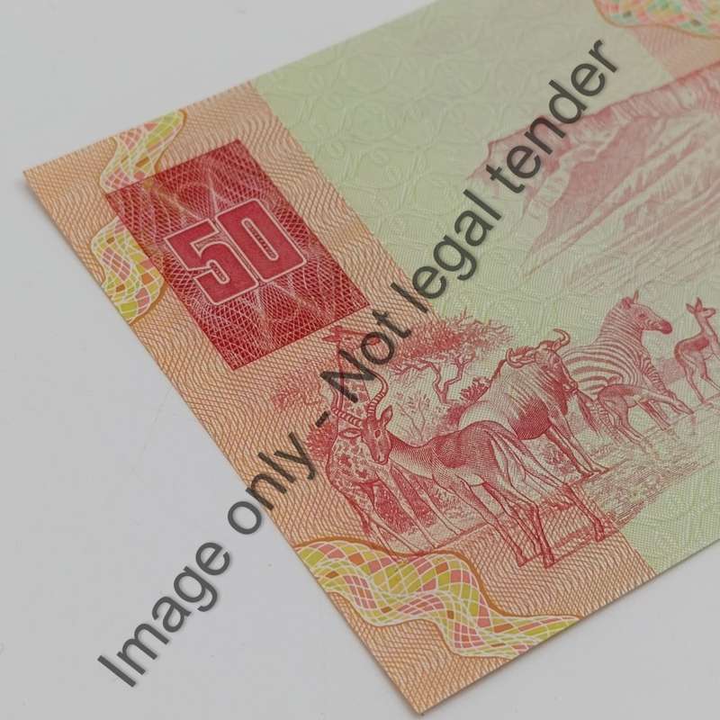 South Africa Banknotes Lot of 6 x R50 notes GPC de Kock - uncirculated with consecutive numbers
