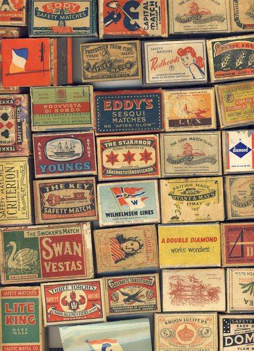 Lot of 36 antique matchboxes - as per scan - you bid per box to take all