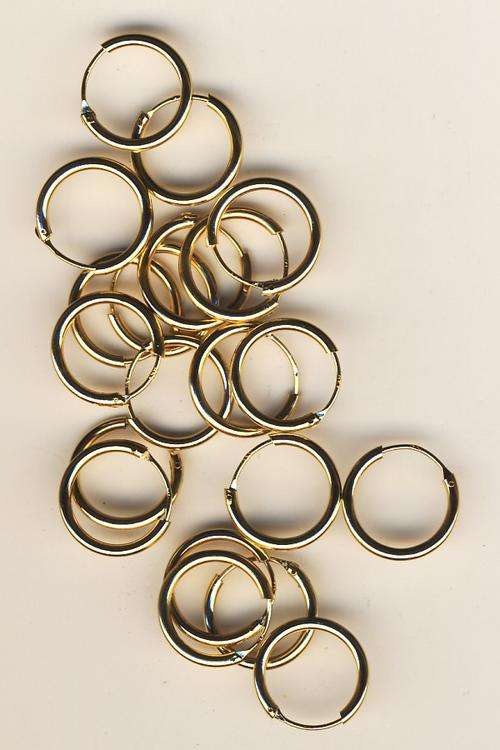 10 pair of gold colour sleeper earrings - as per scan - you bid per pair to take all