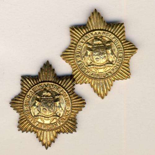 Pair of SA Police collar badges - as per scan
