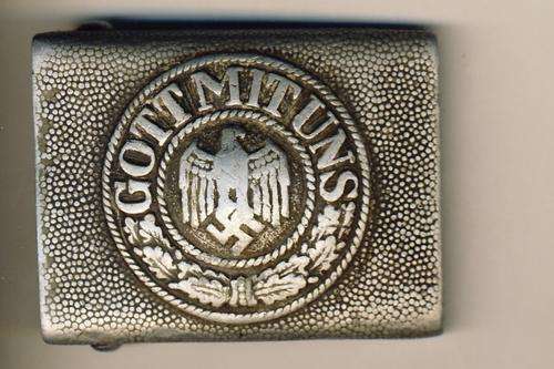 German WW2 Belt Buckle Worn by German troops -  Original
