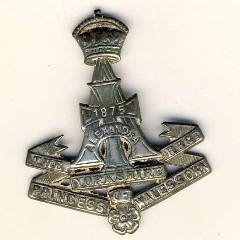 British badge Yorkshire regiment cape badge, no slide
