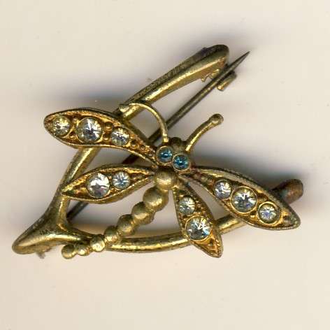 Dragonfly vintage brooch - as per scan