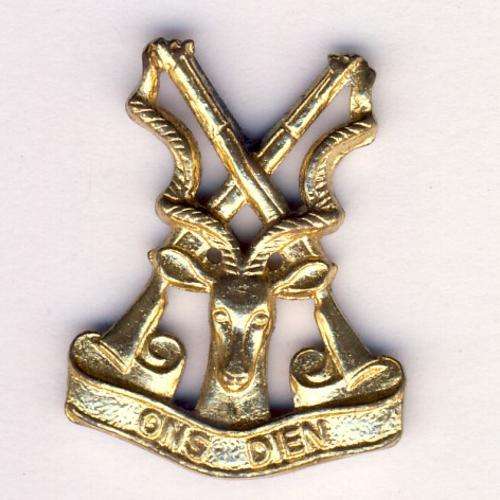 SA Regiment Christiaan Beyers , gilding metal collar badge - as per scan