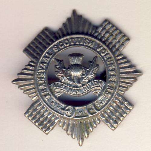 SA Army Transvaal Scottish metal cap, collar and sporran badge