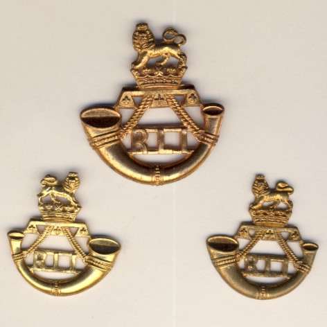 SA Rand Light infantry collar and cap badge