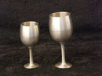 Pair of Pewter glasses