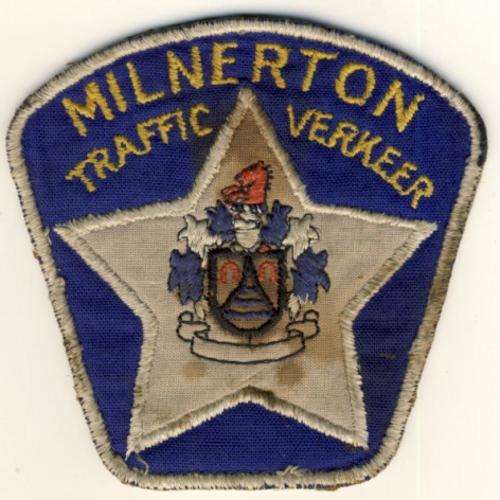 Old type Milnerton police cloth badge - some marks