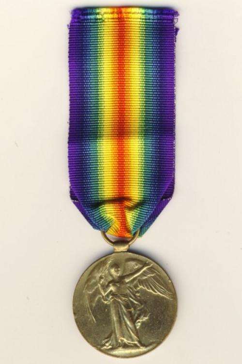 Victory medal issued to 19165 PTE DJ Doran NORF.R.
