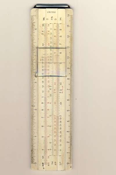 CASTECC slide ruler with Addiator made in Germany - In original bag