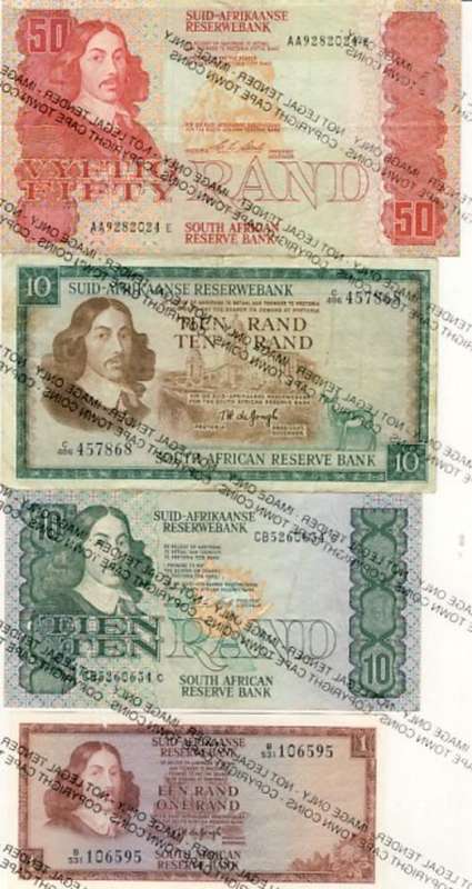 Lot of 7 SA notes