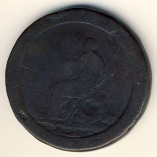 Great Britain 1797 George 3 penny - Scarce JBT overstamp