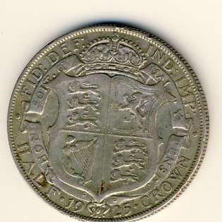 Great Britain scarce 1925 half crown better than VF as per scan