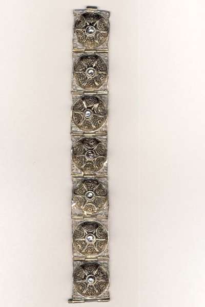 Silver filigree bracelet - made in Palestine, in original box - sterling silver