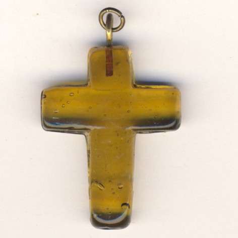 Yellow glass cross pendant @ CRAZY R1 start