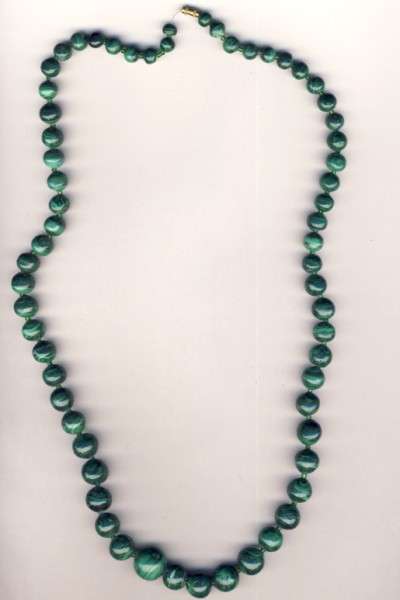 Malachite necklace as per scan