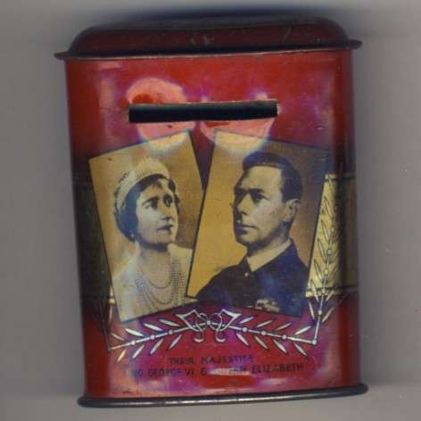 A Souvenir of the Royal Visit to South Africa 1947. Money saving tin