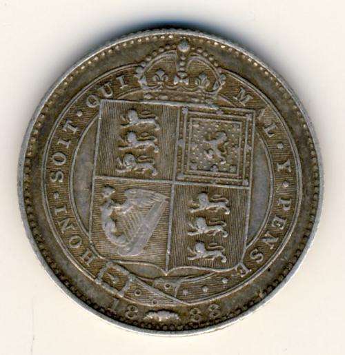 Great Britain 1888 Shilling - Jubilee head