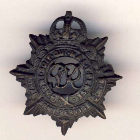 Great Britain Army services corps collar badge - brass with lugs @ CRAZY R1 start