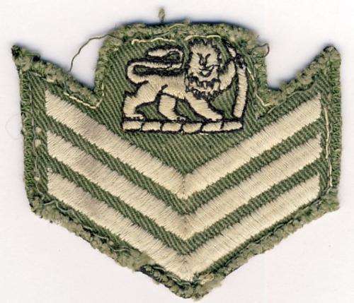 Rhodesian Army Sergeant cloth badge @@@ Crazy R1 Start