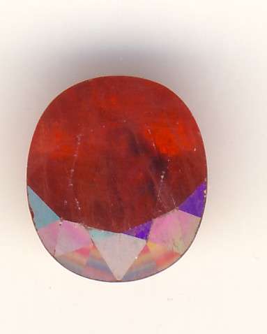 Oval 3.27 Ct Orange/Red sapphire valued at R19130 @@@ Crazy R1 Start
