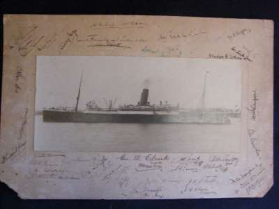 Thompsons Aberdeen Lines Thenistocles photo - Signed by crew