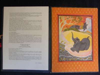 Bundi Paintings ( Prints ) X 6 in folder with Write up