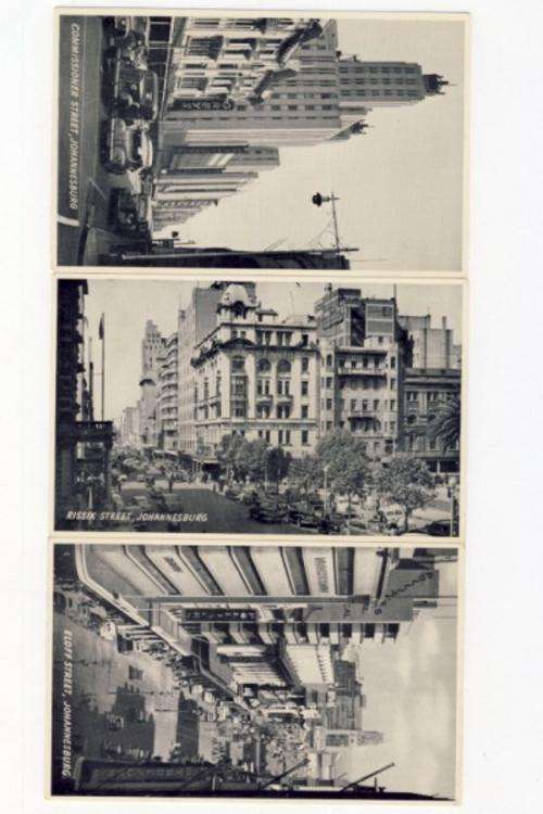 6 unused picture postcards of Johannesburg scenes of the 60's