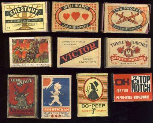Lot of 10 match boxes - some with matches @ CRAZY R1 Start
