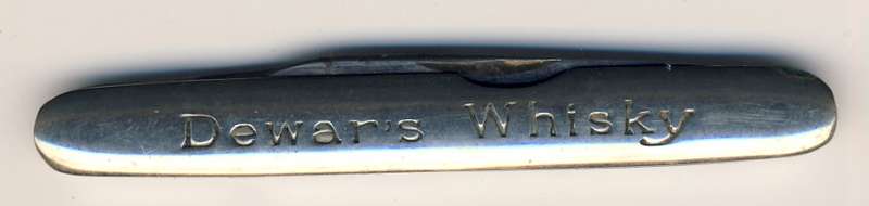 Dewar`s Whiskey White Label knife - 8 cm long