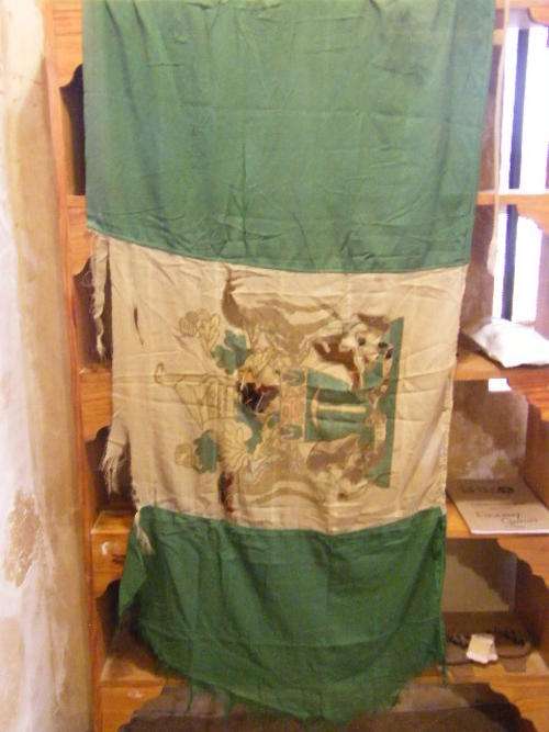 Rhodesian Flag - very old & badly torn  - I was told it had been shot up - as per scan