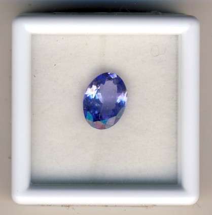1.68 Carat oval Tanzanite with exceptional colour  - as per scan