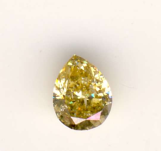 Fancy Yellow teardrop Diamond of 25 points - as per scan